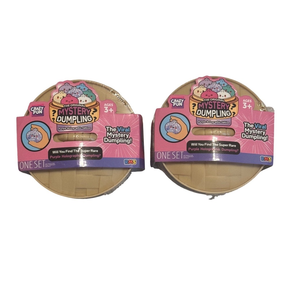 Crazy Fun Original Mystery Dumpling Purple Holographic Edition RMS Squishy 2pk